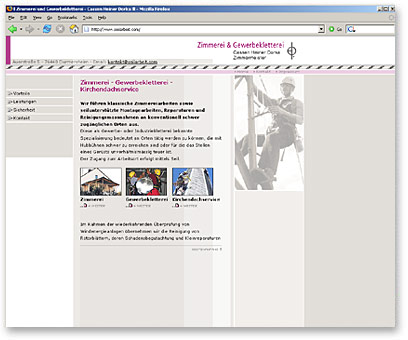 Screenshot www.seilarbeit.com
